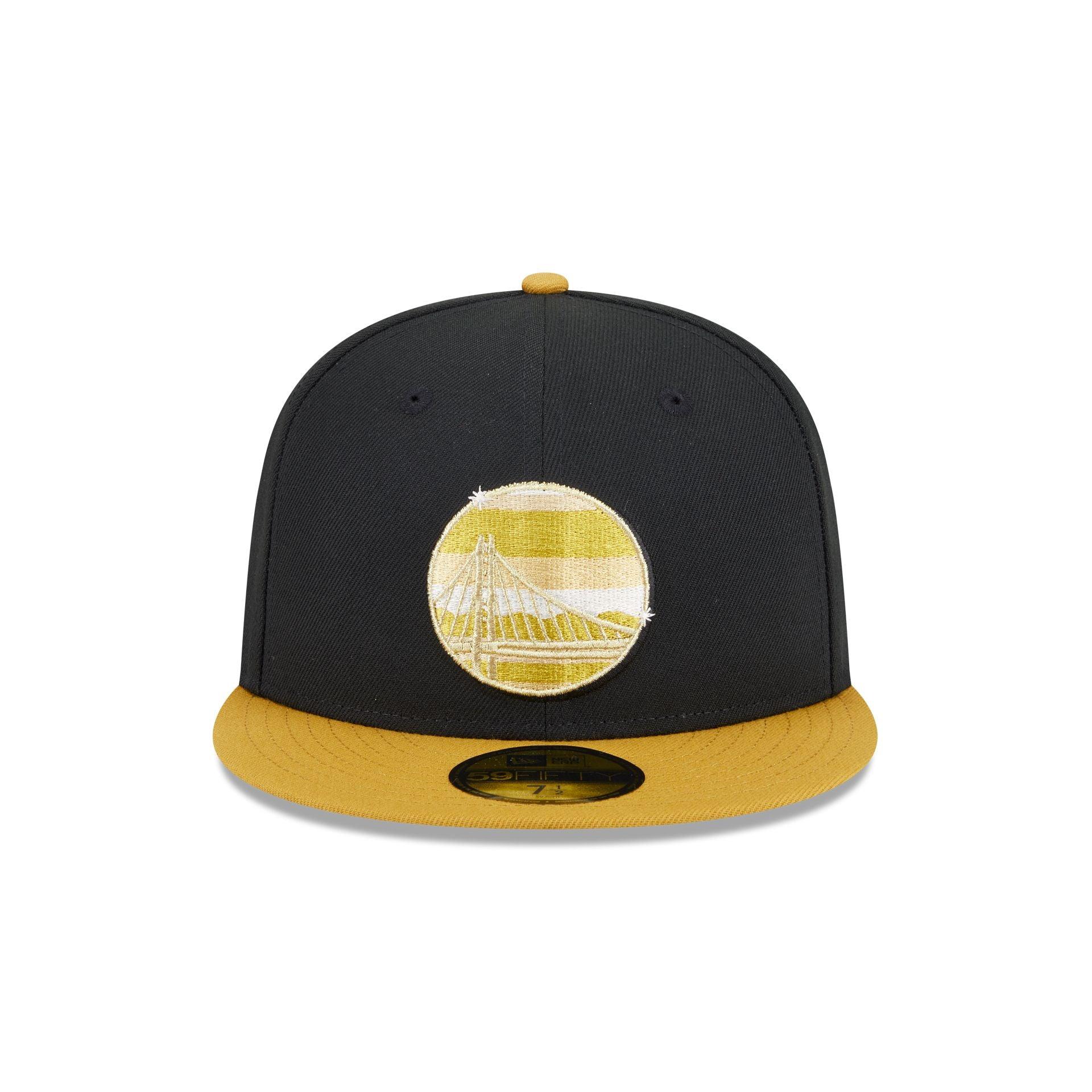 Golden State Warriors Metallic Gold Logo 59FIFTY Fitted Hat Male Product Image