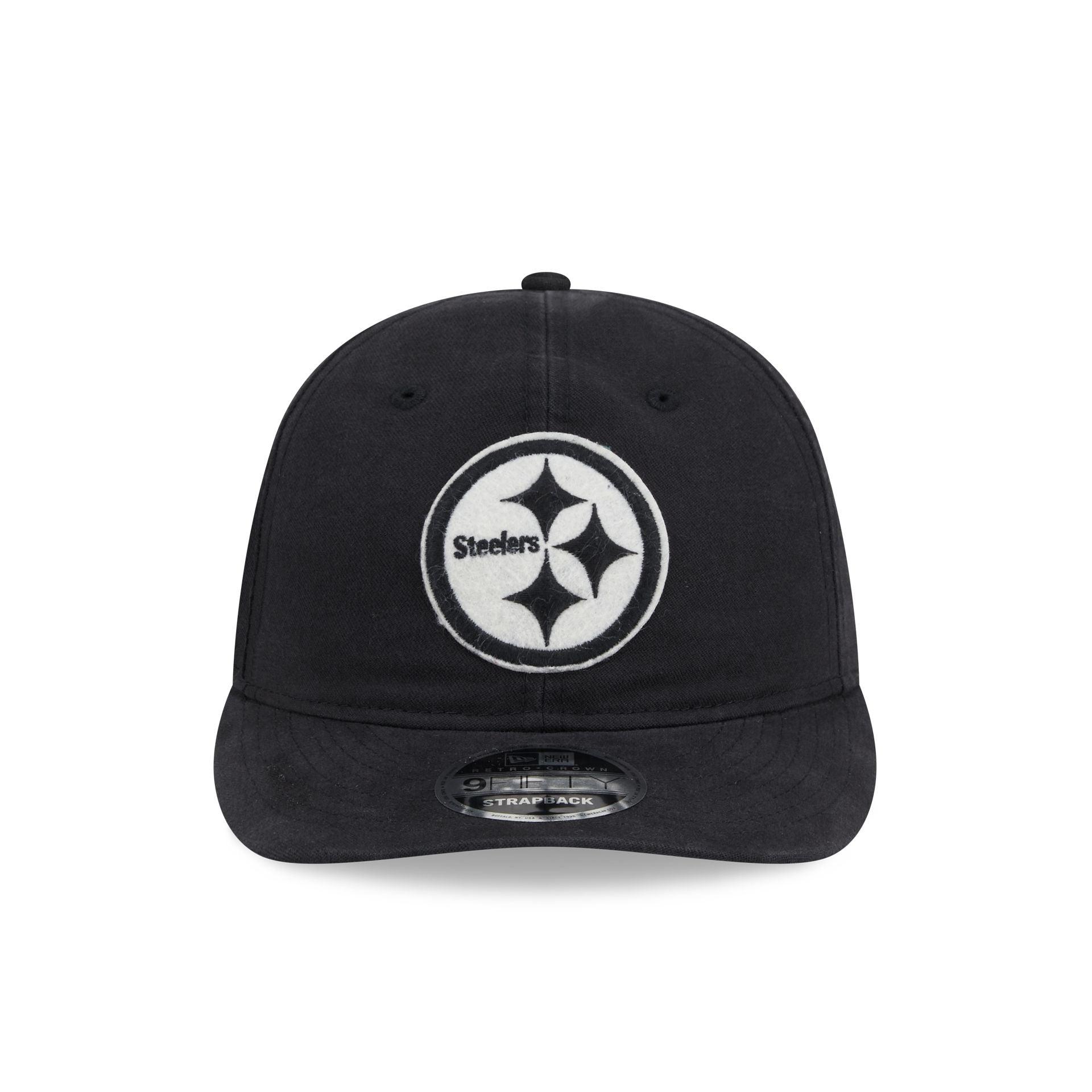 Pittsburgh Steelers Canvas Felt Retro Crown 9FIFTY Strapback Hat Male Product Image