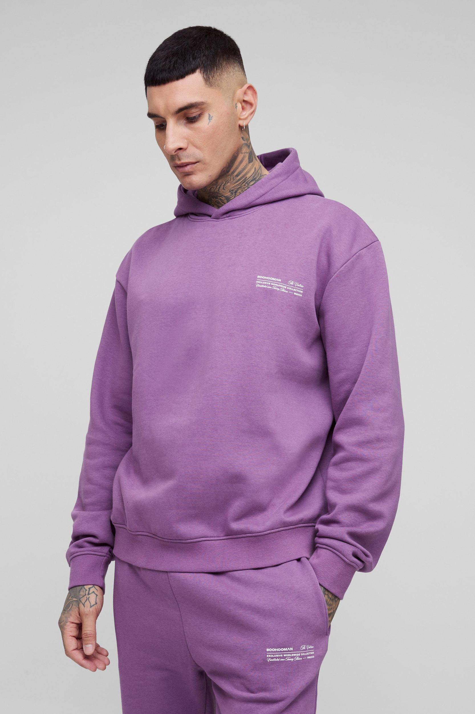 Tall Oversized Boxy Man Hooded Tracksuit | boohooMAN USA Product Image