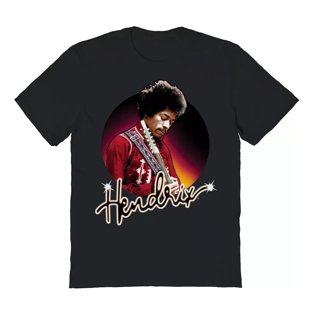 Men's Jimi Hendrix Circle Name Under Graphic Tee, Size: Small, Black Product Image