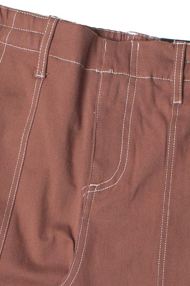 Brown Wide Leg Cargo Pants Product Image