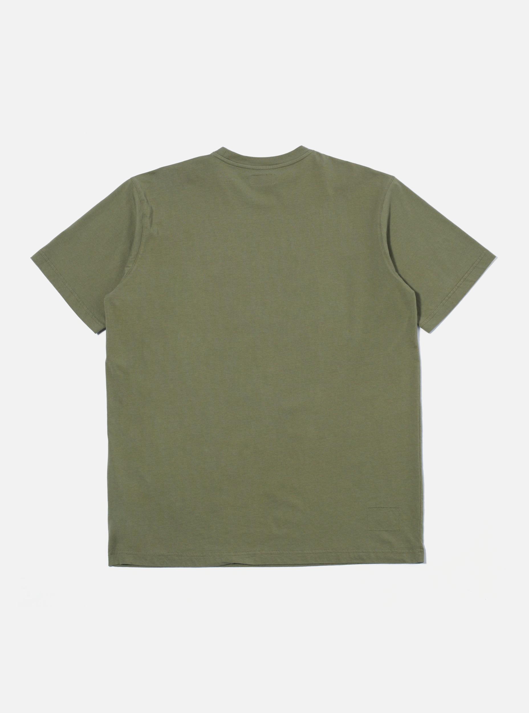 Universal Works Print Pocket Tee in Olive Organic Jersey Product Image