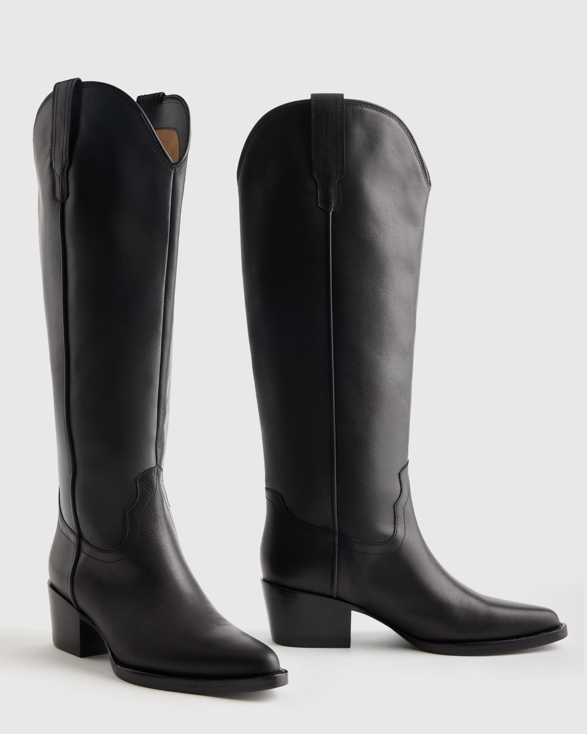Quince | Women's Italian Leather Tall Western Boots Product Image