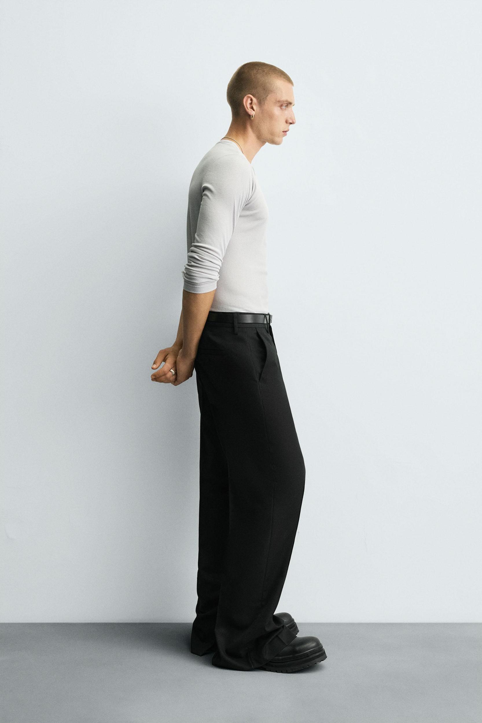 STRAIGHT FIT PANTS WITH VENTS Product Image