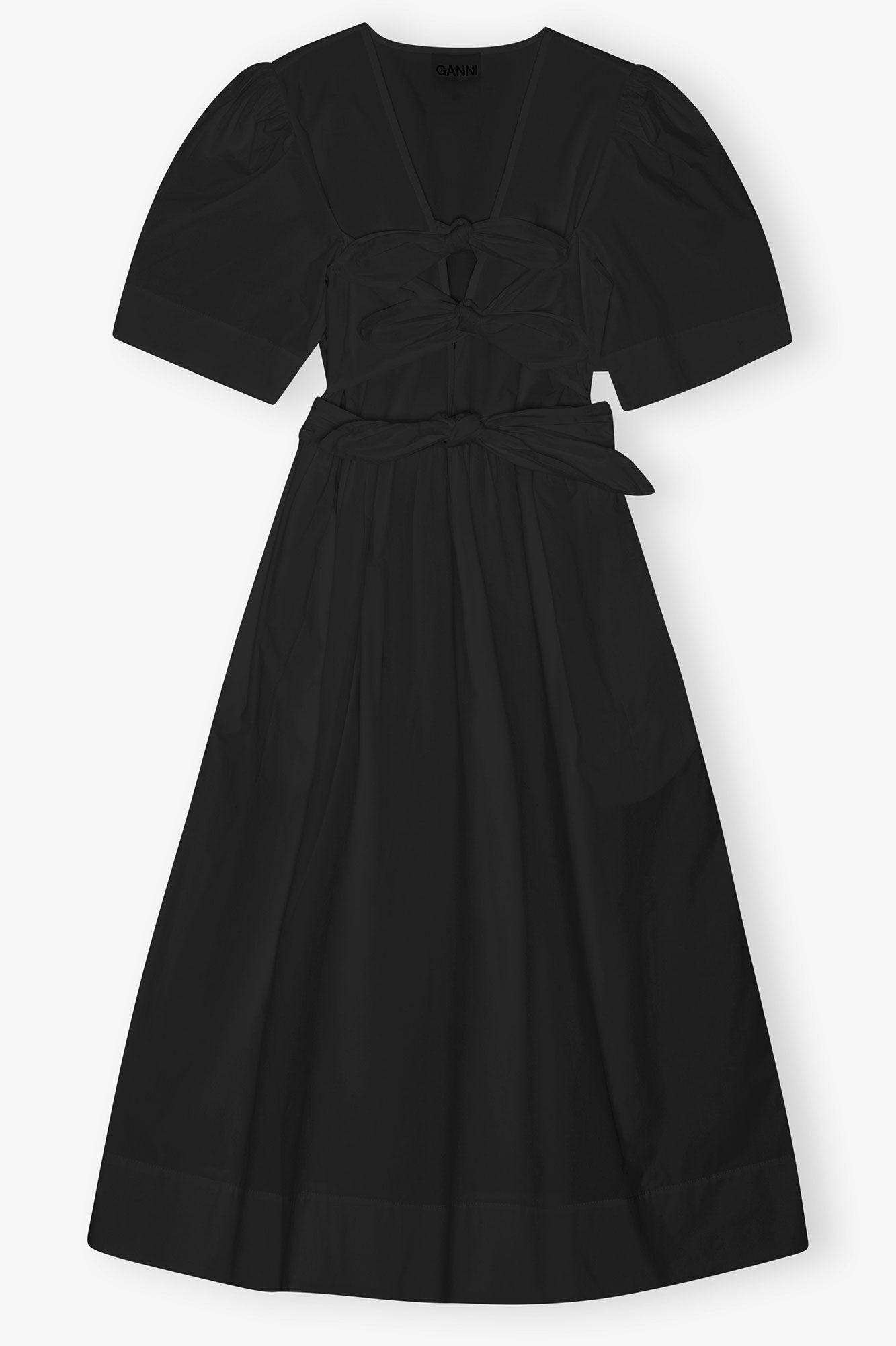 Black Stretch Cotton Dress Product Image