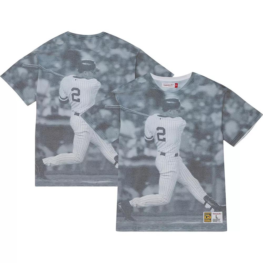 Men's Mitchell & Ness Derek Jeter New York Yankees Cooperstown Collection Highlight Sublimated Player Graphic T-Shirt, Size: 2XL, White Product Image