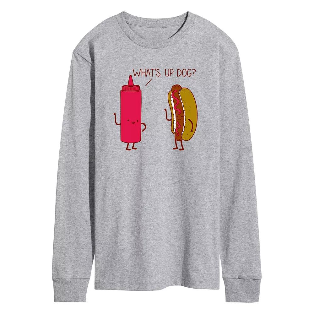Men's What Up Dog Ketchup Hotdog Graphic Tee,  Product Image