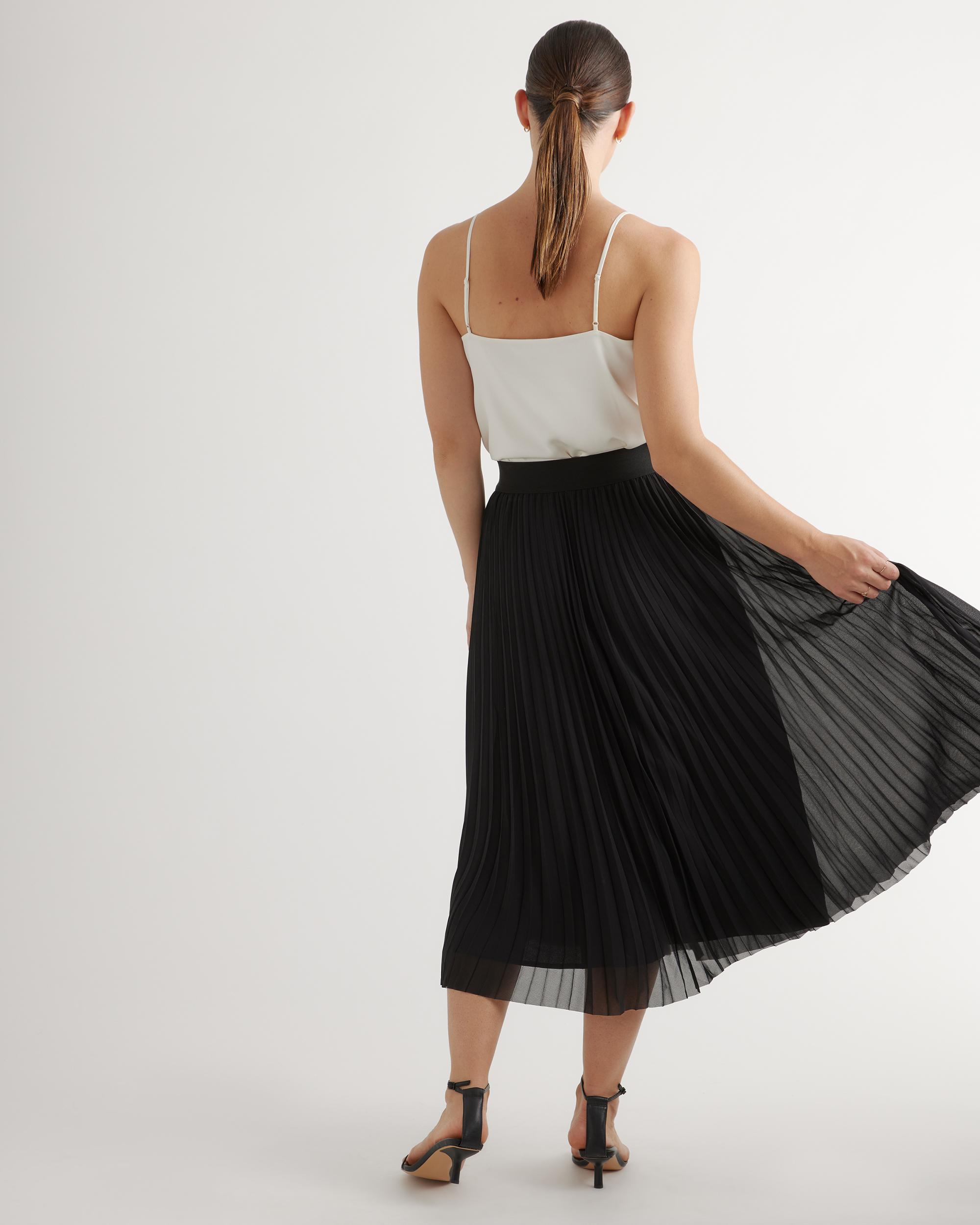 Quince | Women's Chiffon Pleated Midi Skirt Size XS, 100% Polyester Product Image