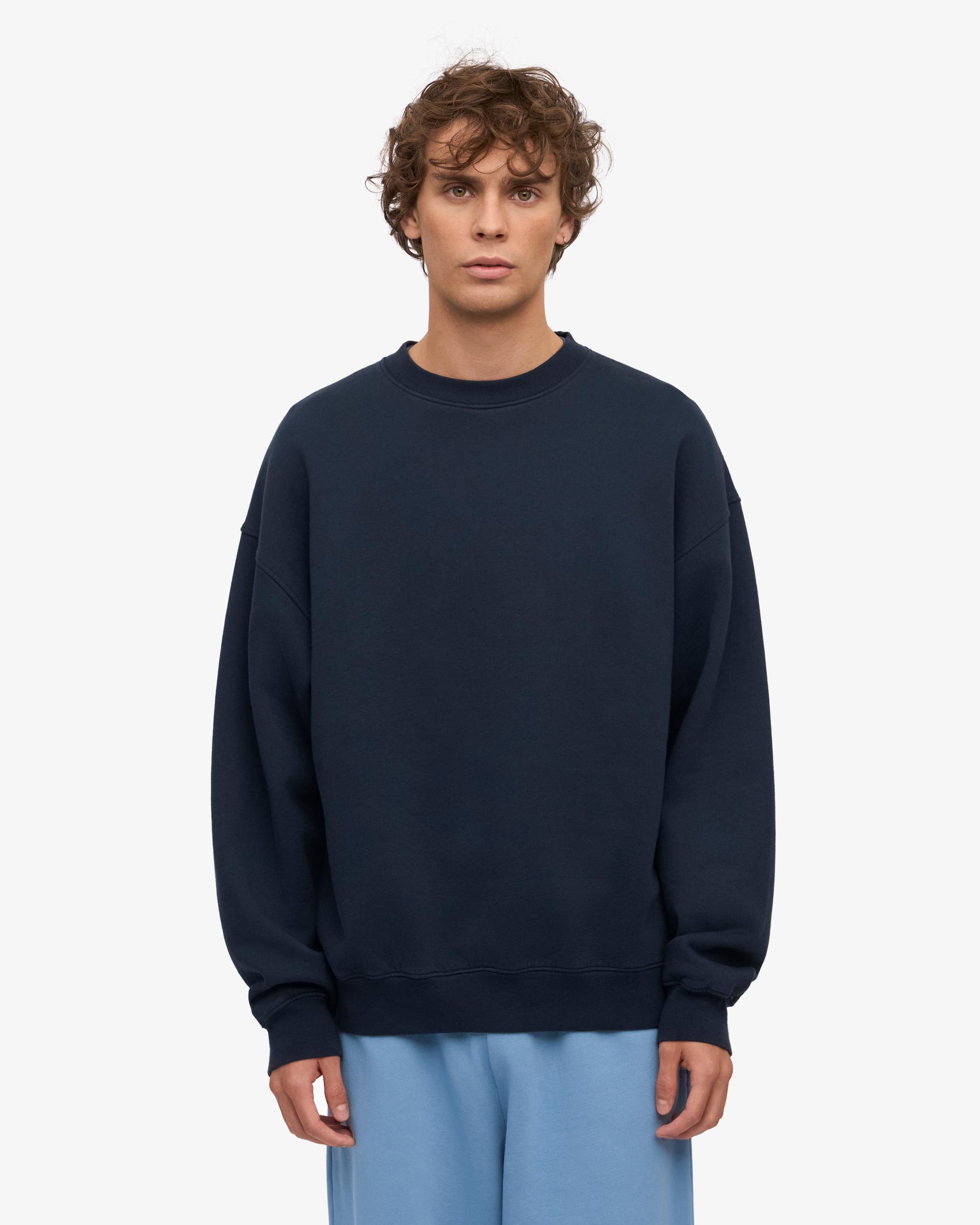 Organic Oversized Crew - Navy Blue Product Image
