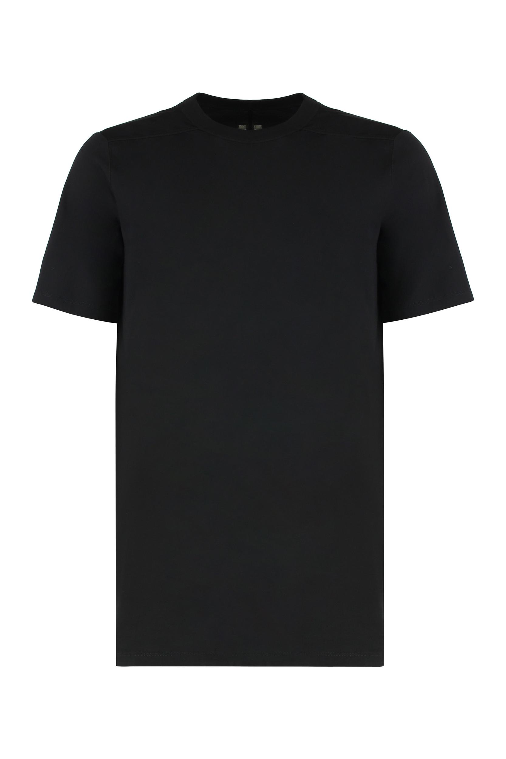 RICK OWENS Crewneck Short Sleeve T-shirt In Black Product Image