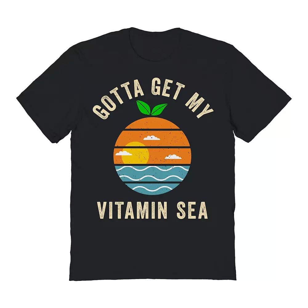 Men's COLAB89 by Threadless Gonna Get My Vitamin Sea Graphic Tee, Size: Medium, Black Product Image