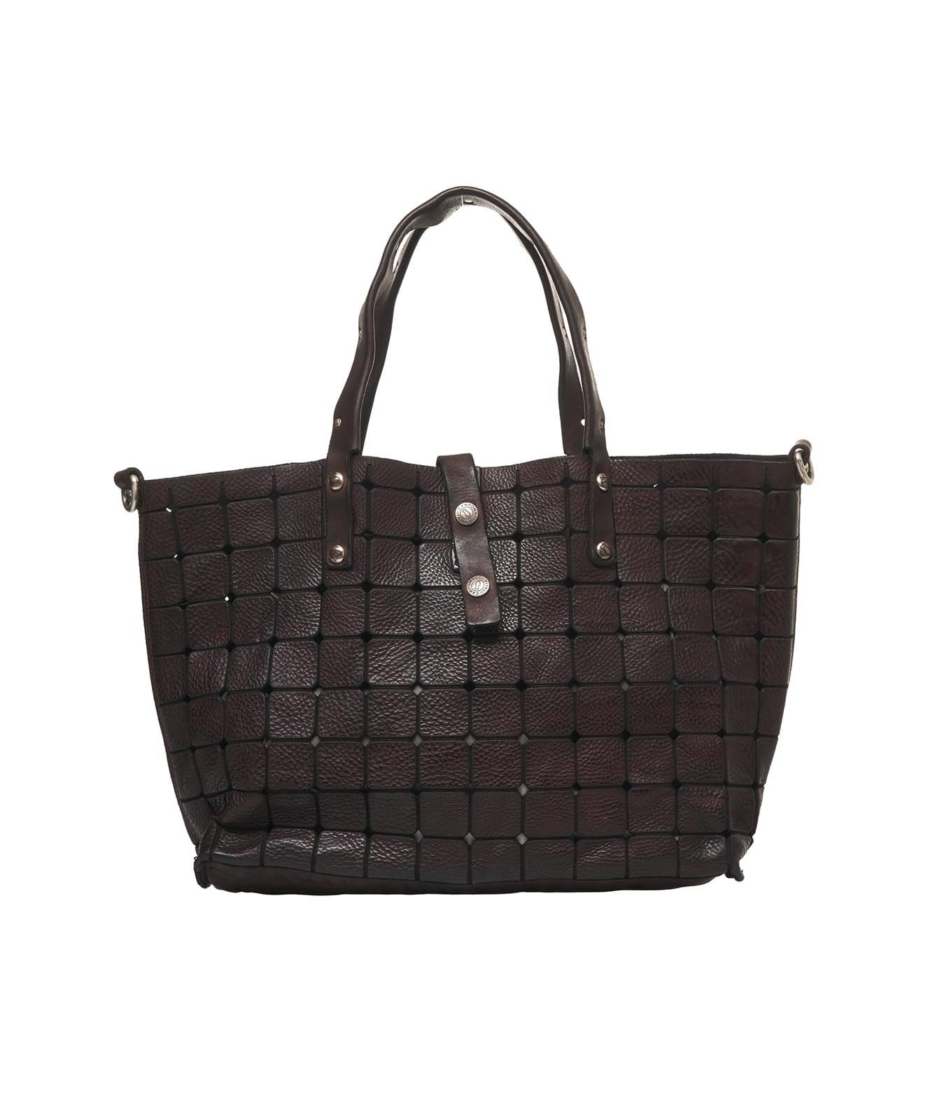 Leather shopper with studs Product Image