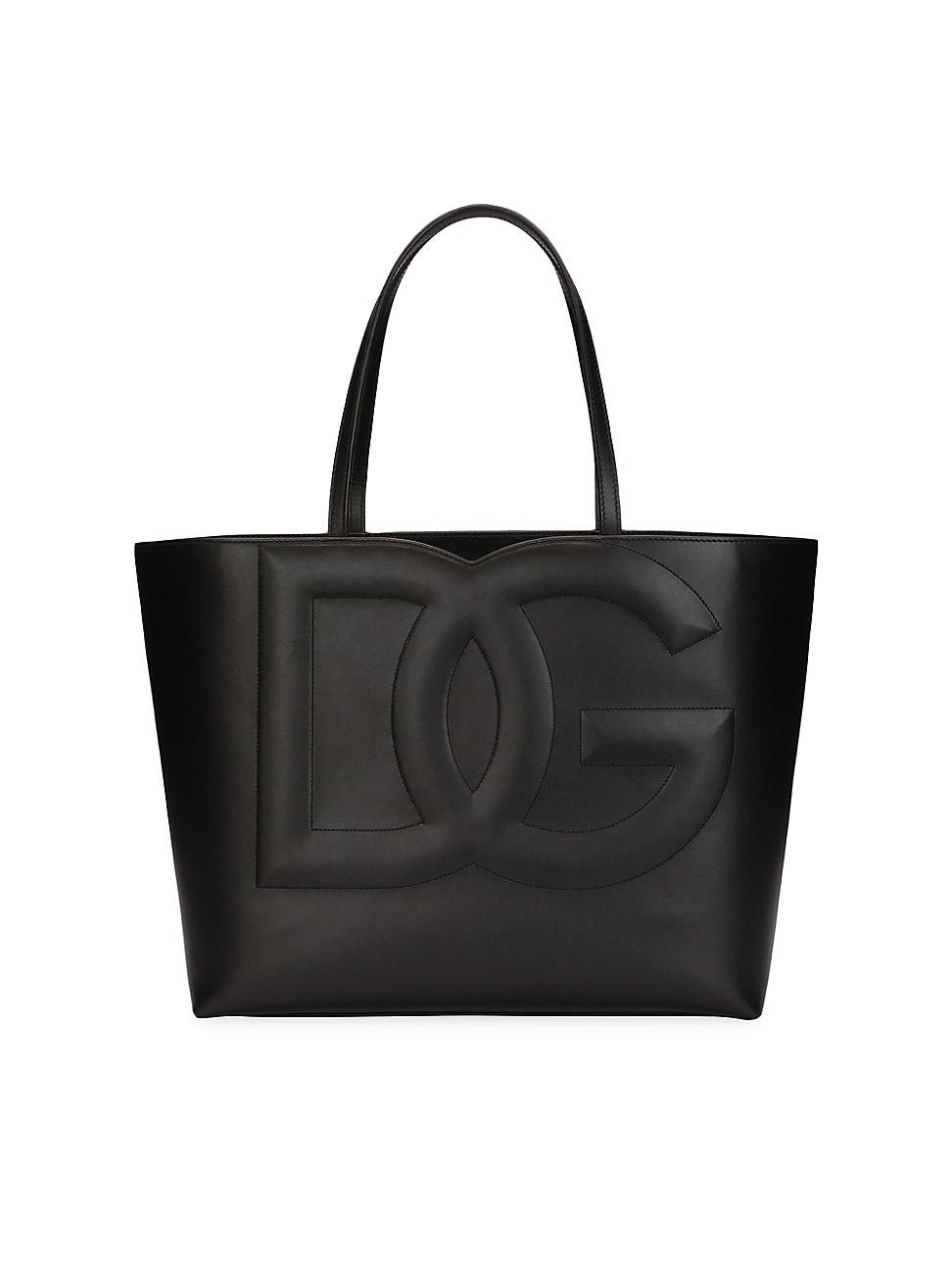 DG Logo Leather Tote Bag Product Image