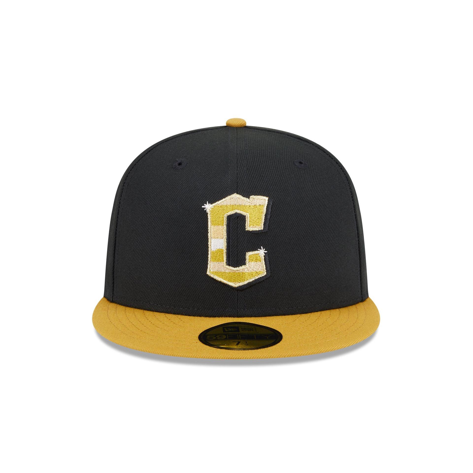 Cleveland Guardians Metallic Gold Logo 59FIFTY Fitted Hat Male Product Image