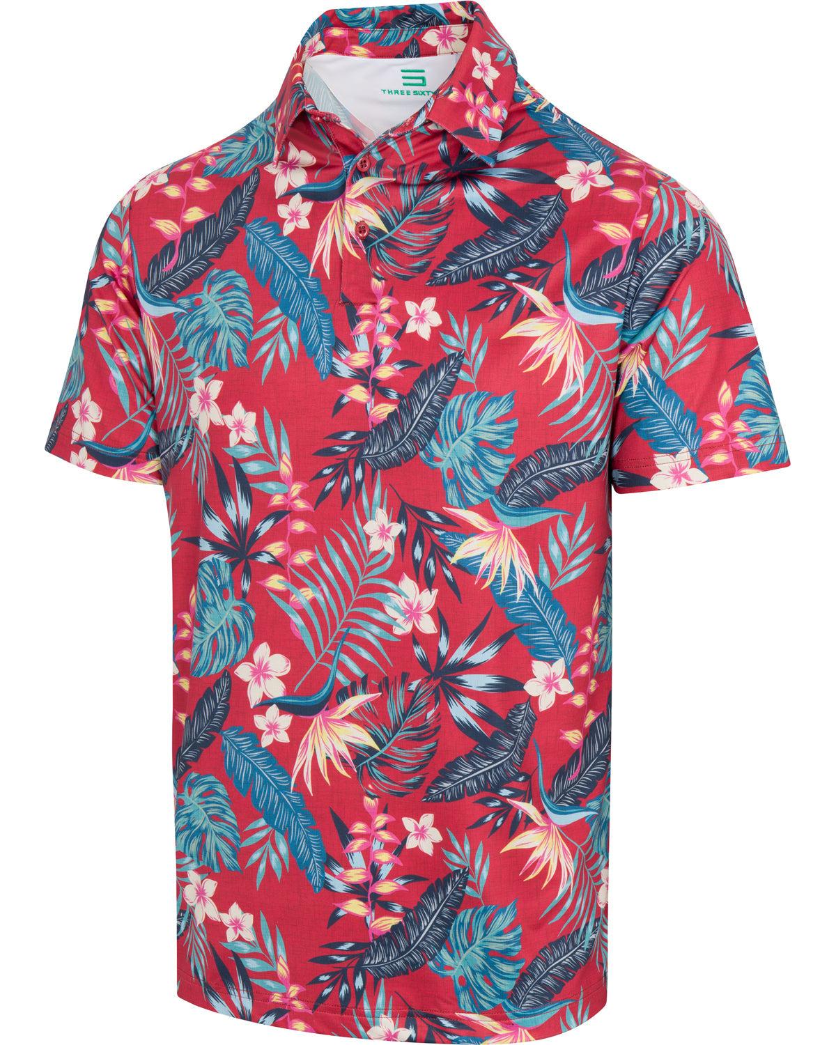 Three Sixty Six Men’s Print Golf Polos Male Product Image