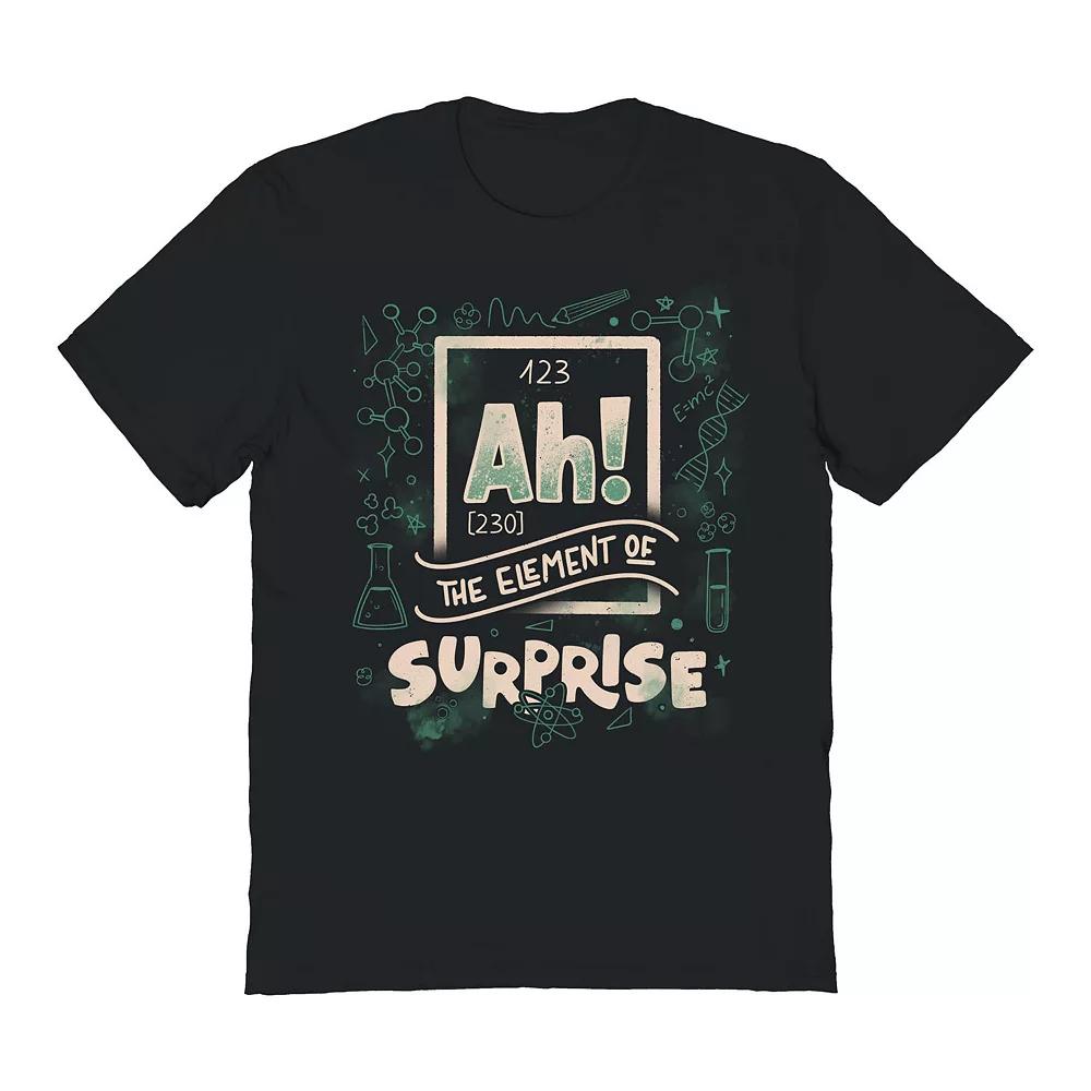 Men's COLAB89 by Threadless Ah The Element Of The Surprise Graphic Tee, Size: Large, Black Product Image