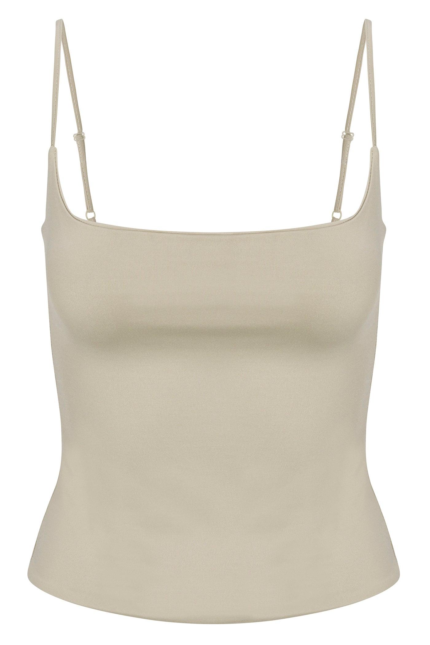 Contour Double Lined Cami Top - Stone Female Product Image