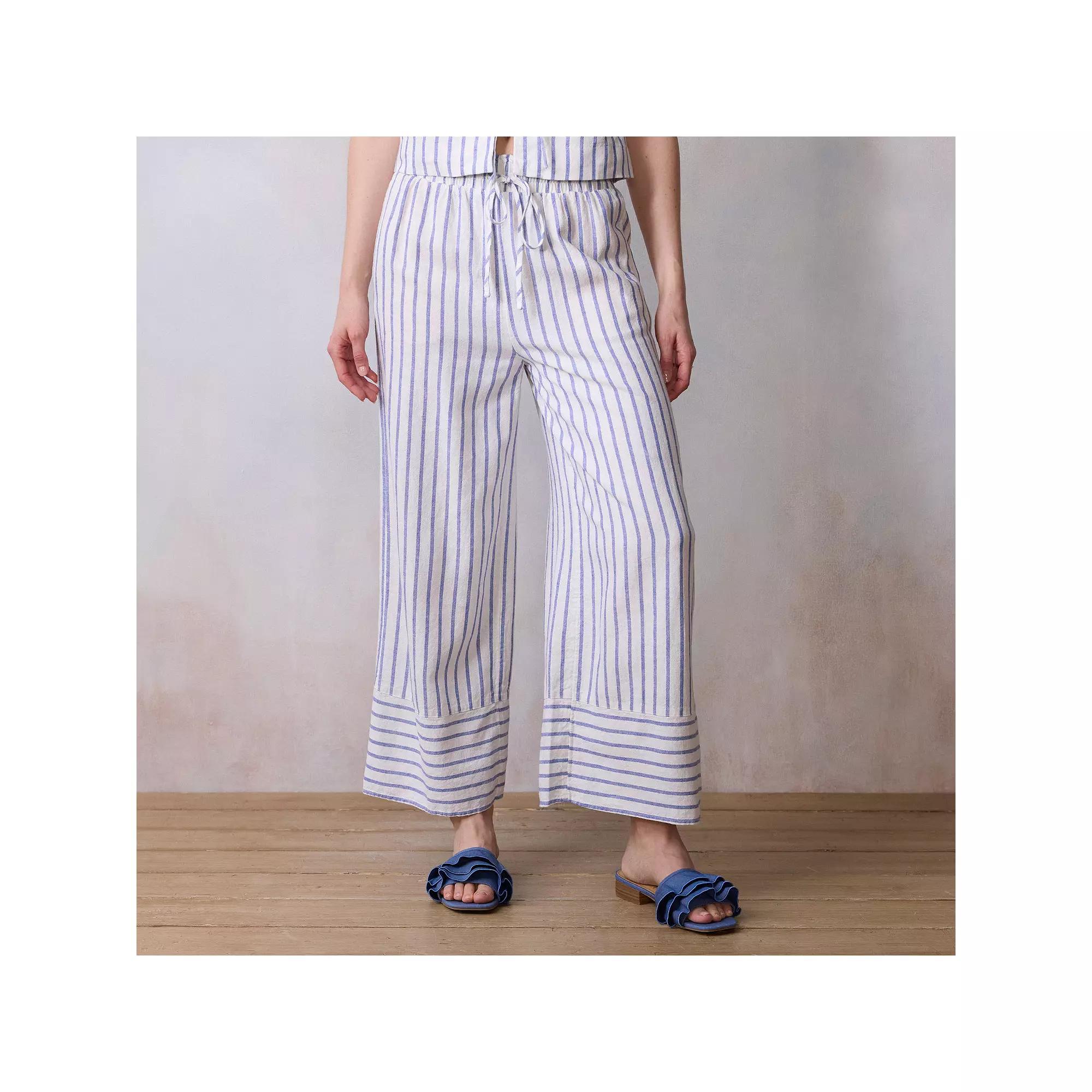 Women's LC Lauren Conrad Pull-On Soft Pants, Size: XS, Blue Jodi Stripe Product Image