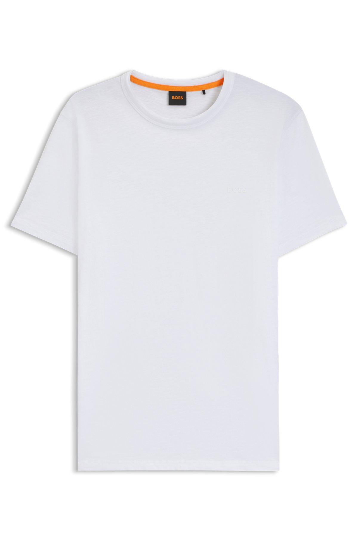 Slub-cotton T-shirt with logo detail Product Image