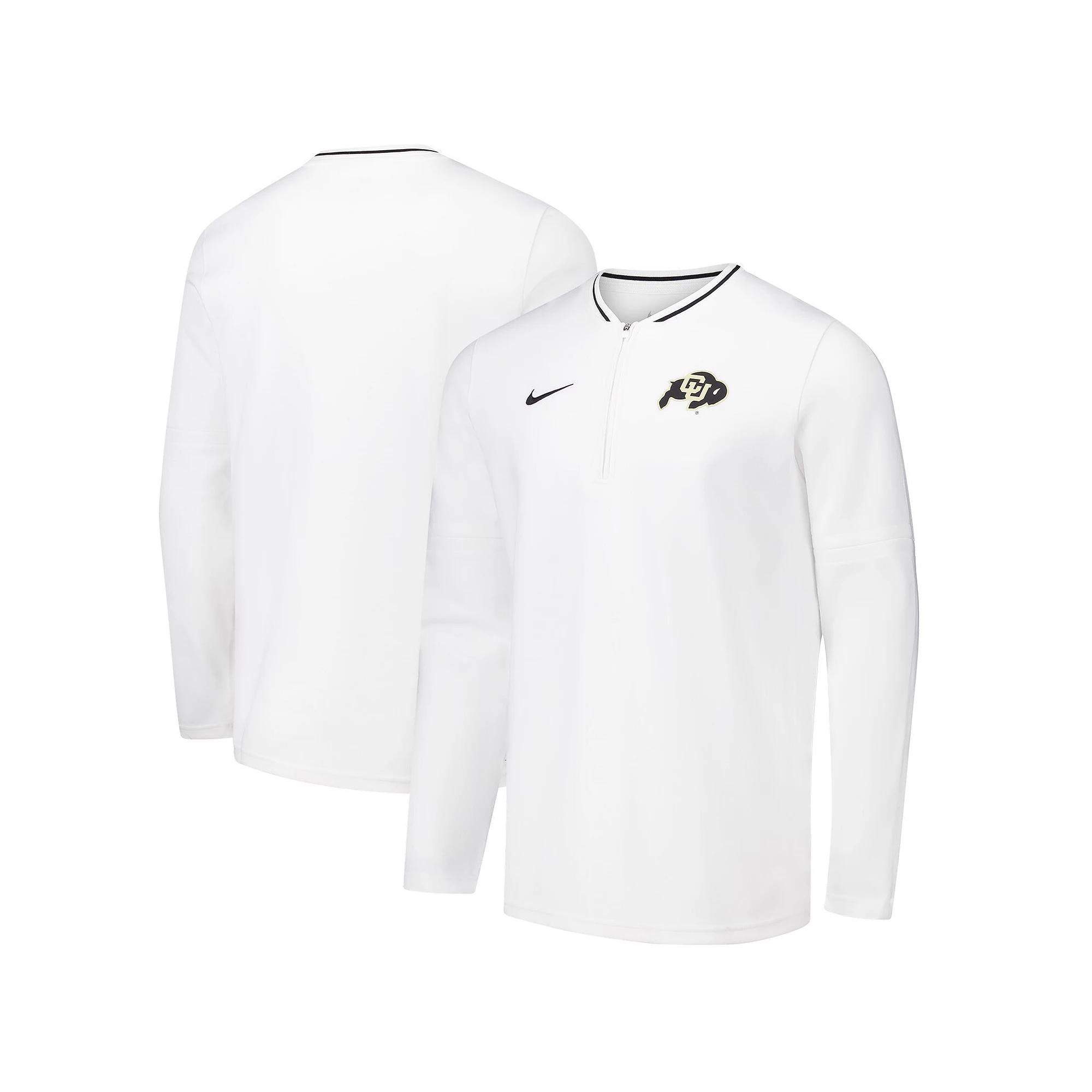 Men's Nike White Colorado Buffaloes Coaches Quarter-Zip Jacket, Size: Large Product Image
