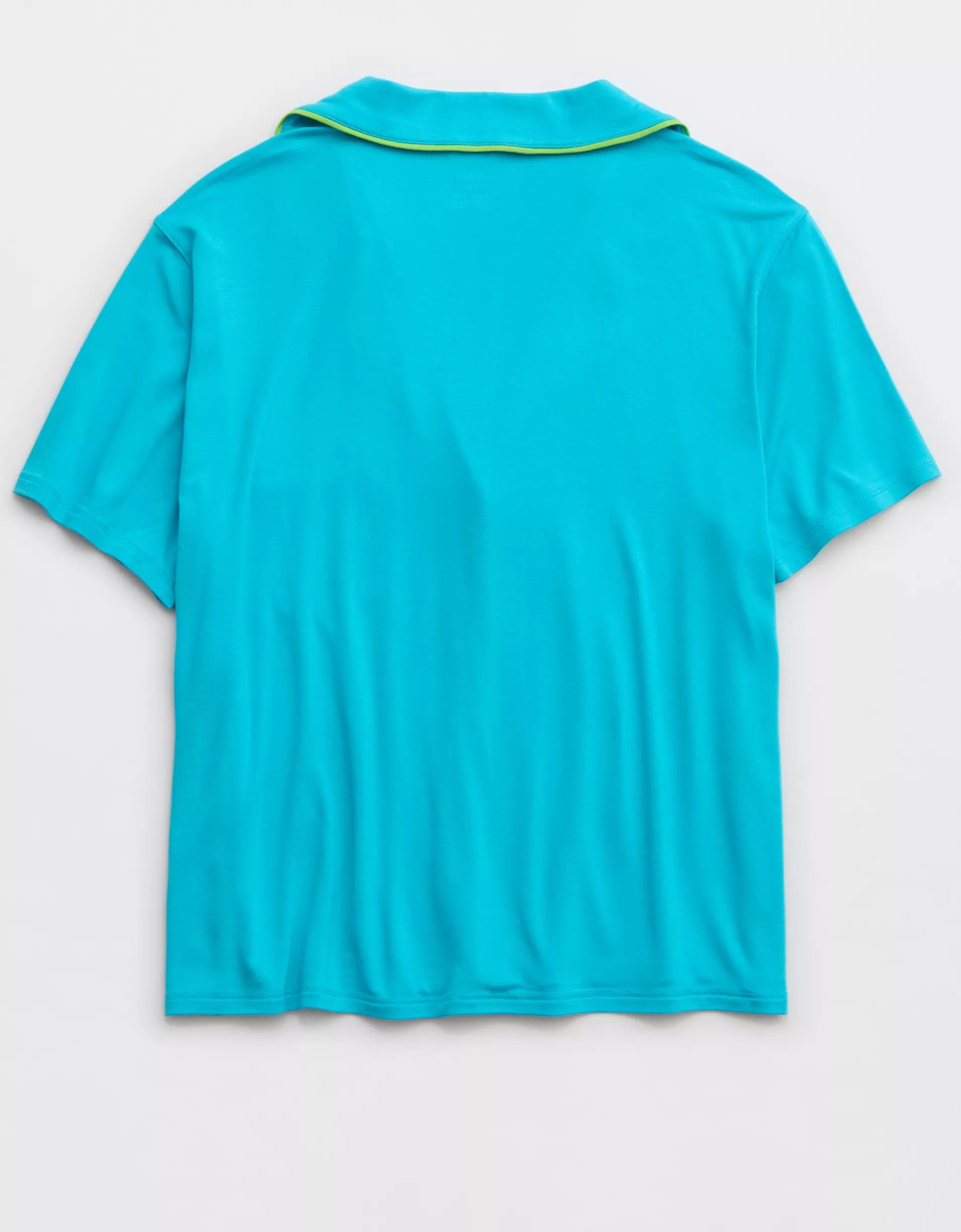 Aerie Real Soft® Short Sleeve Pajama Shirt Product Image
