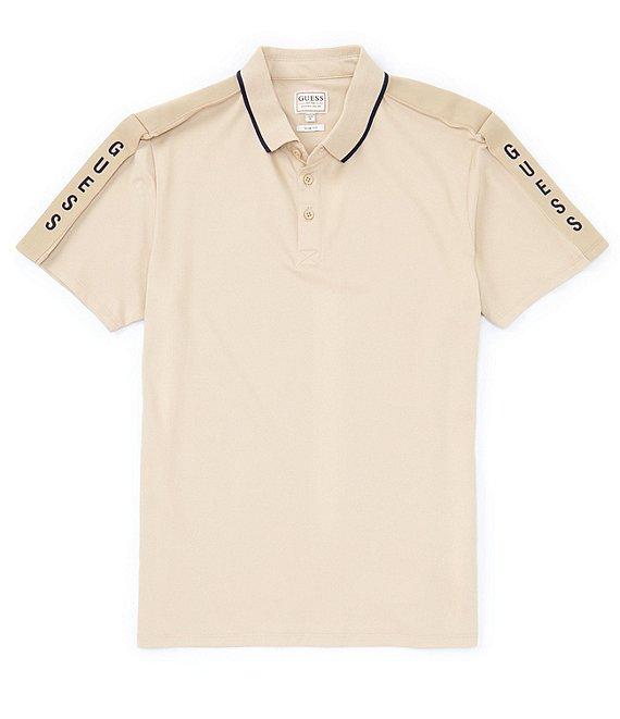 Guess Short Sleeve Pique Guess Tape Polo Product Image