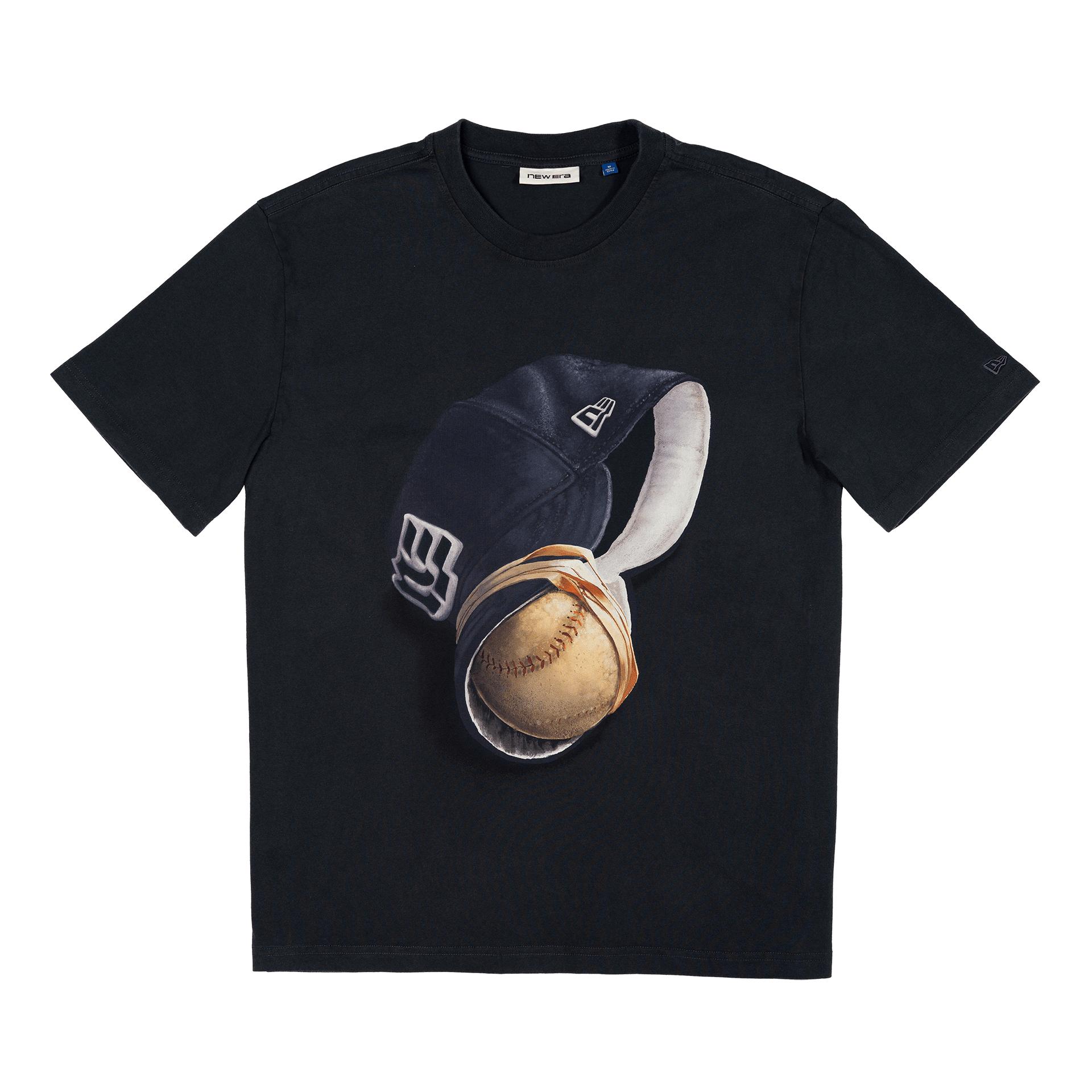 New Era Branded Telescoping '25 Black T-Shirt Male Product Image