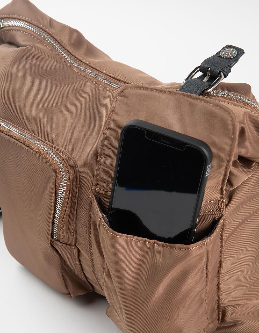 Nylon Multi Way Bag - BLK/KHAKI Product Image