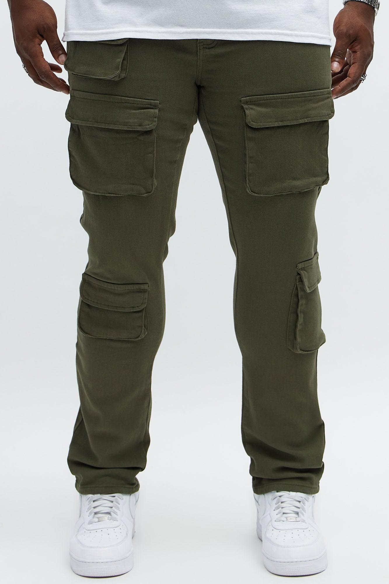 Skinny Pocket Me Cargo Pants - Olive Male Product Image