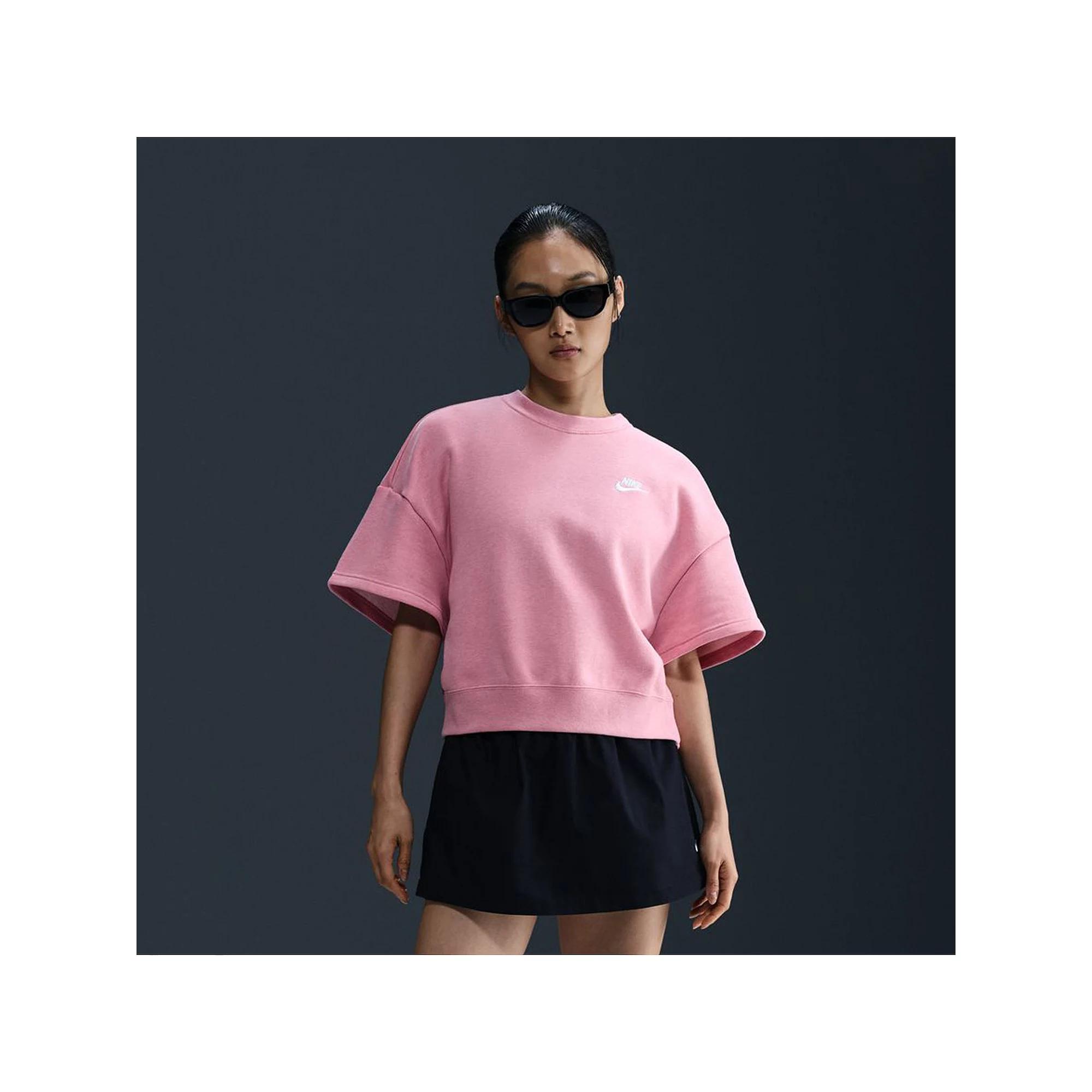 Women's Nike Sportswear Club Fleece Top, Size: XL, Elemental Pink Product Image