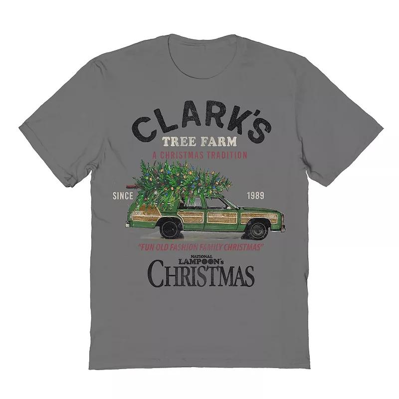 Men's Tree Farm Sign National Lampoon's Christmas Vacation Graphic Tee, Size: XL, Grey Product Image