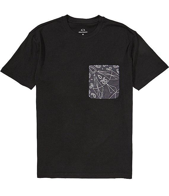 Armani Exchange Paisley Chest Pocket Short Sleeve T-Shirt Product Image