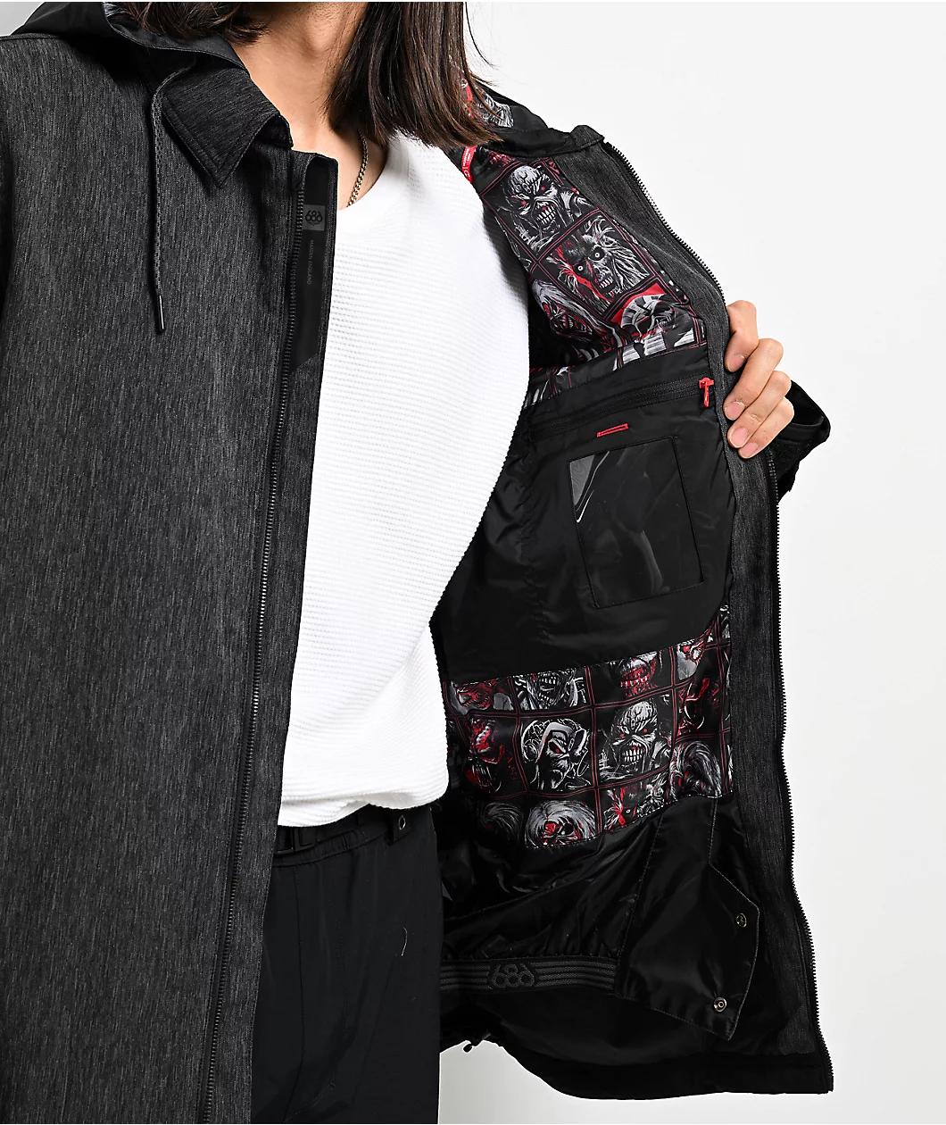 686 x Iron Maiden Insulated Battle Black Denim 10K Snowboard Jacket Product Image