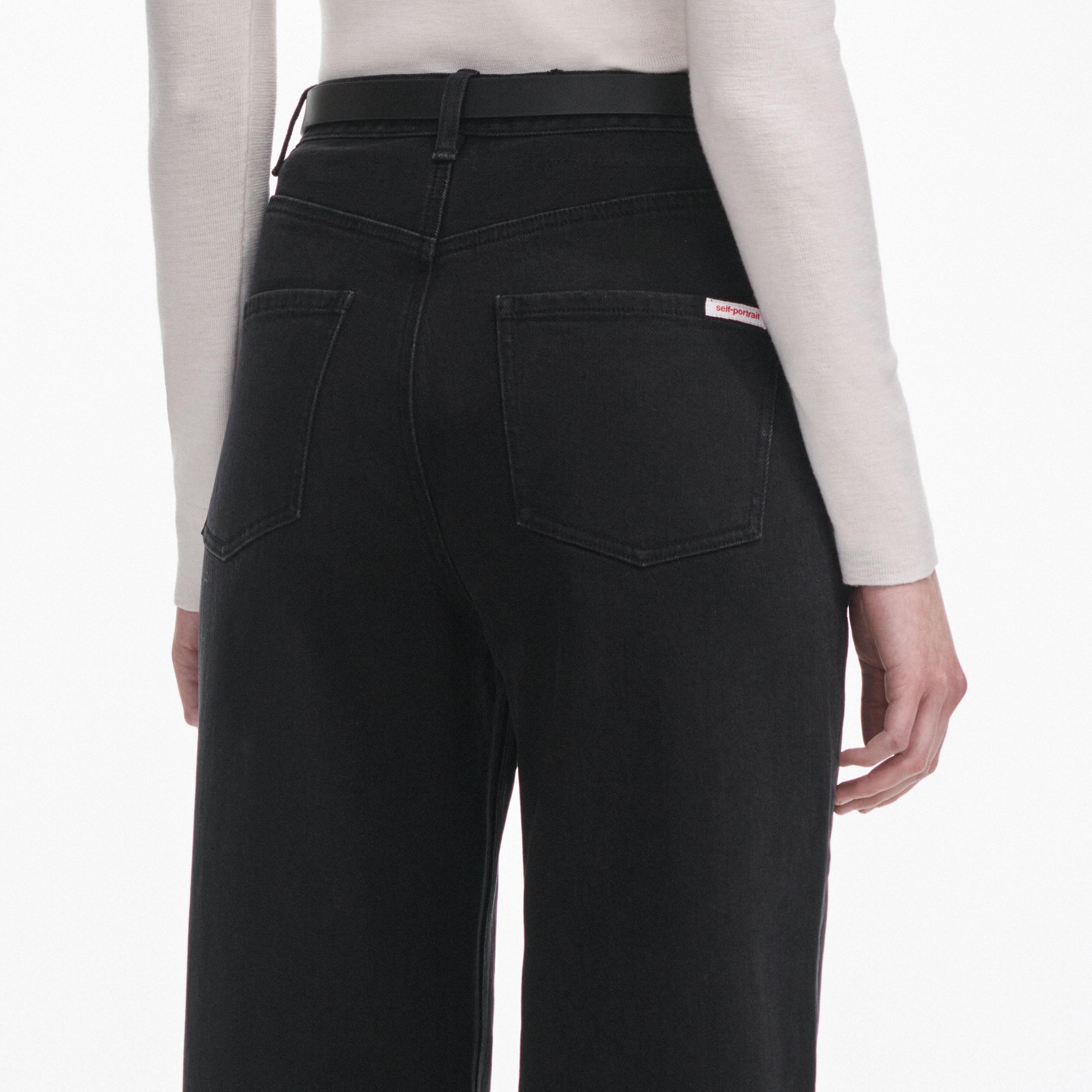 Black Straight Leg Jeans Product Image