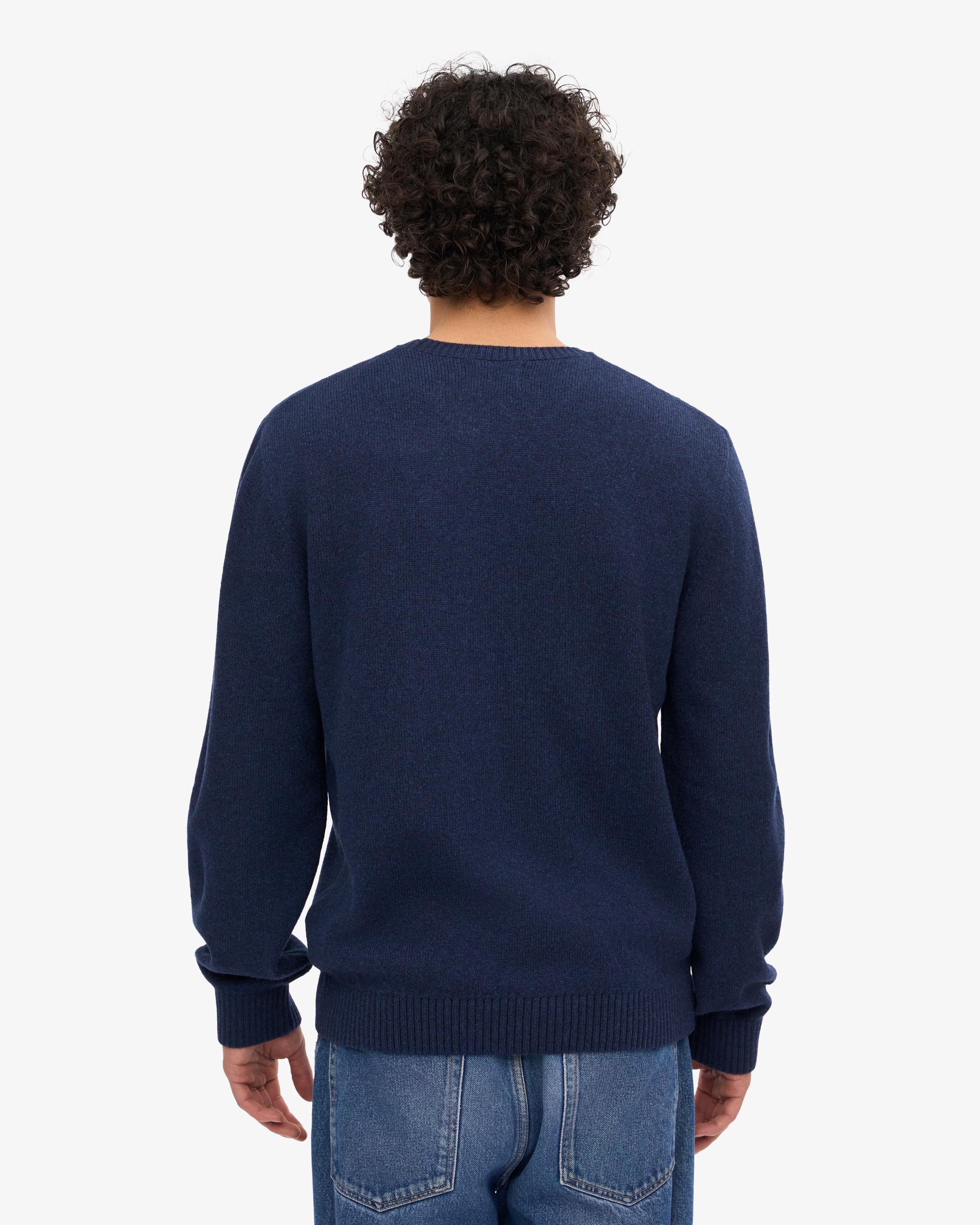 Classic Merino Wool Crew - Marine Blue Product Image