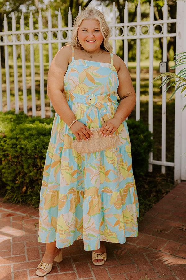 Fresh Breeze Floral Midi Dress Curves Product Image