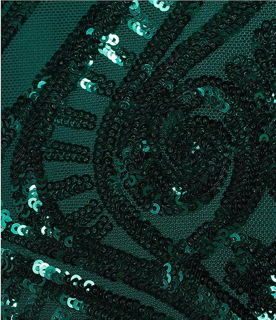 B. Darlin Pattern Sequin Bow Back Bodycon Dress Product Image