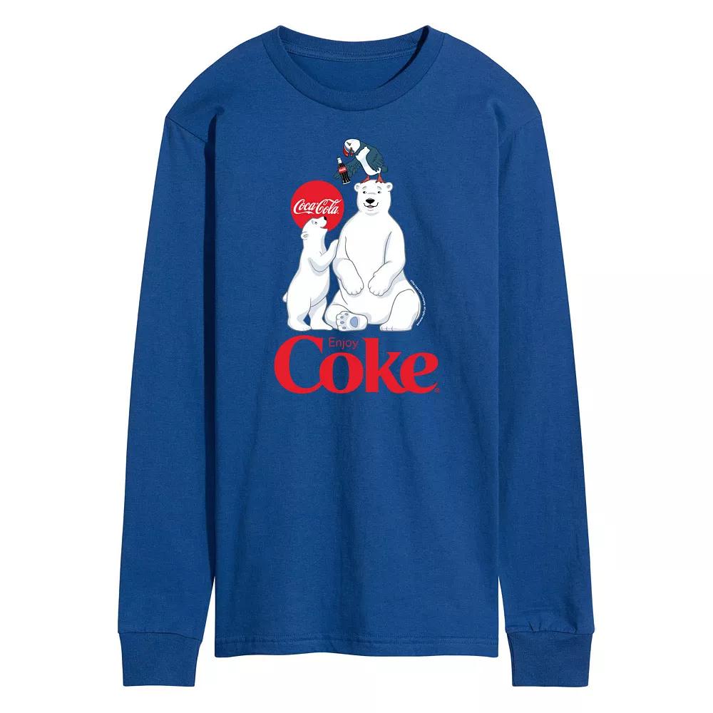 Men's CocaCola Polar Bears Long Sleeve Graphic Tee,  Product Image