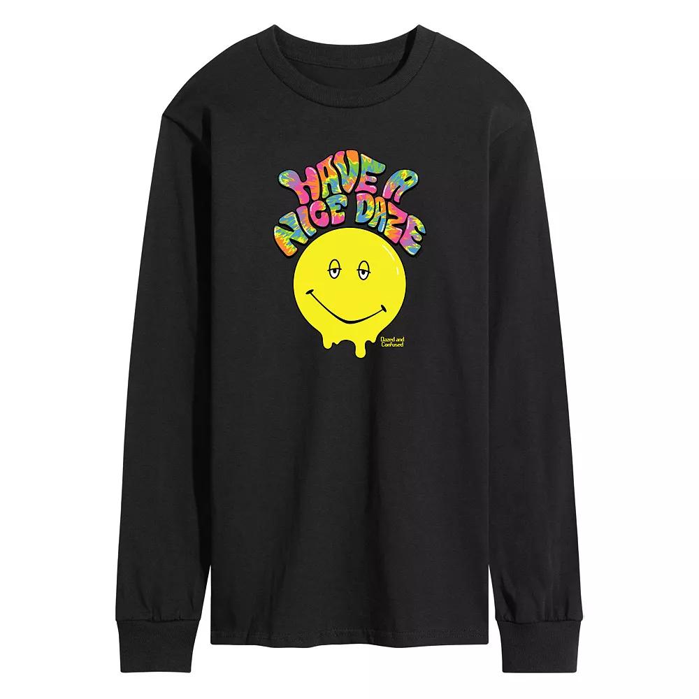 Men's Dazed and Confused Have a Nice Daze Smiley Long Sleeve Graphic Tee,  Product Image