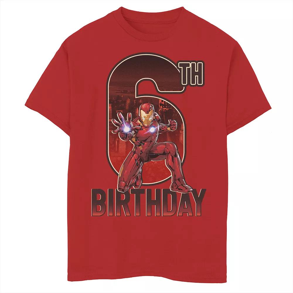 Boys 8-20 Marvel Iron Man 6th Birthday Action Pose Graphic Tee, Boy's,  Product Image