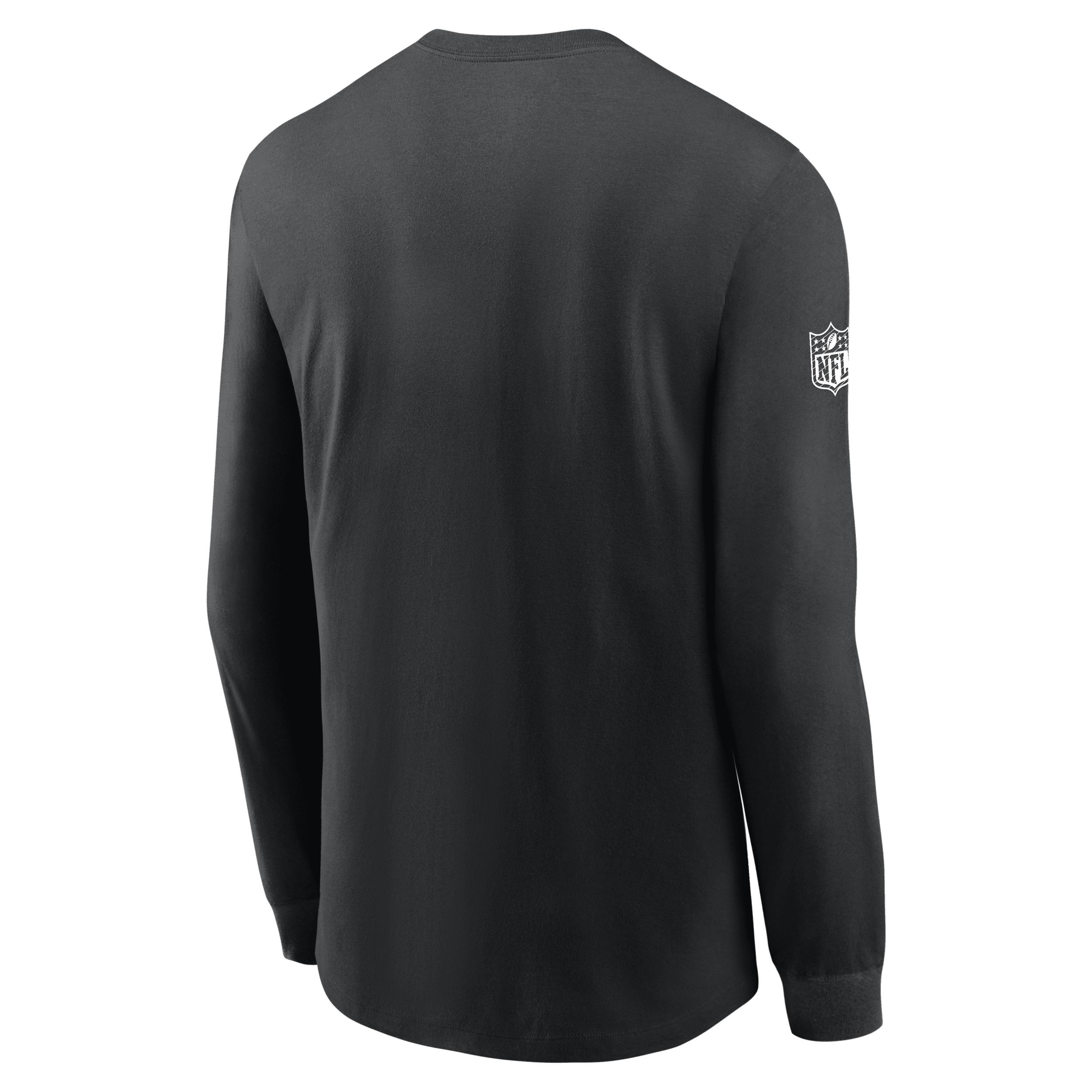 New York Jets Sideline Team Issue Nike Men's Dri-FIT NFL Long-Sleeve T-Shirt Product Image