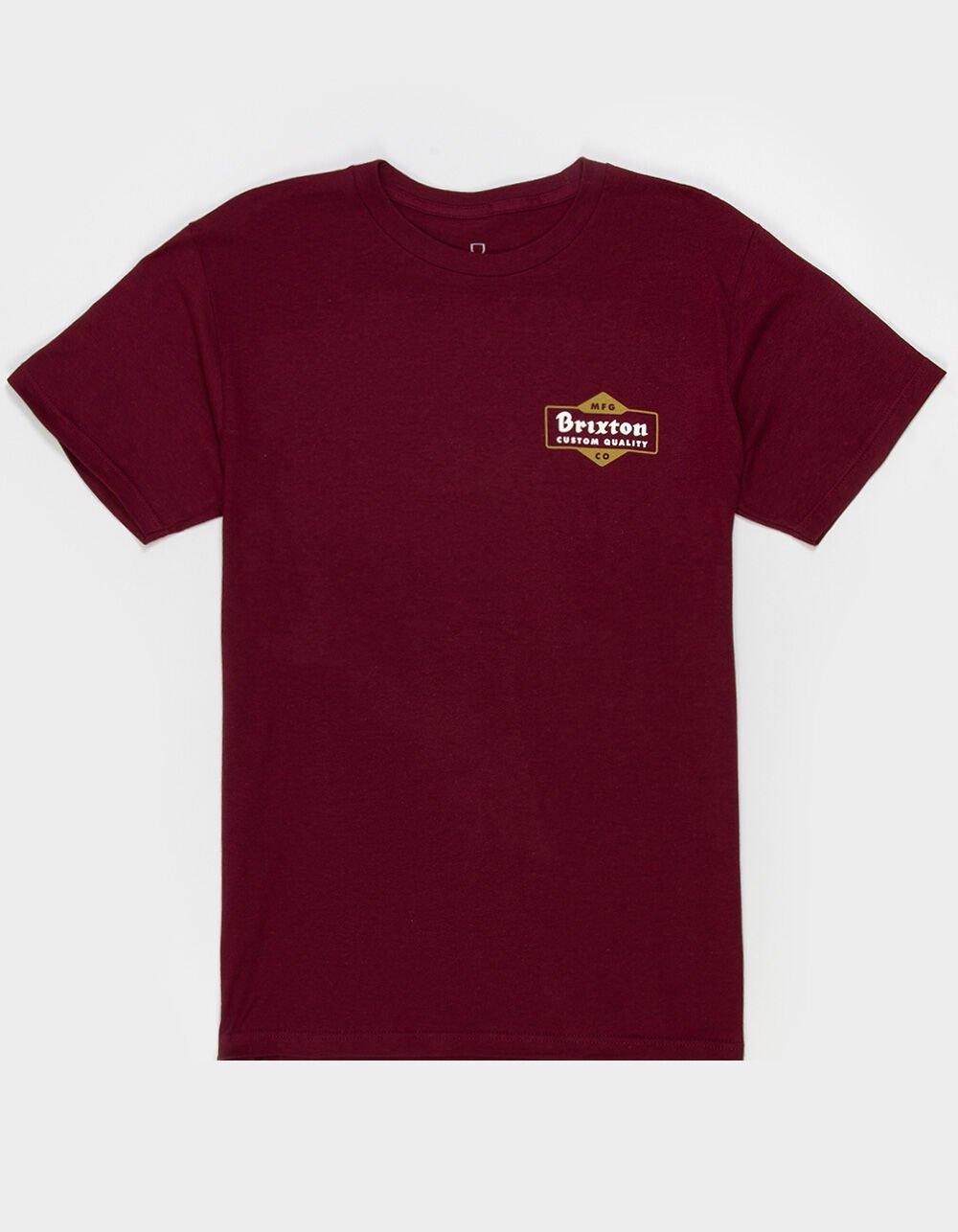BRIXTON Ashfield Mens Tee - BURGUNDY Product Image