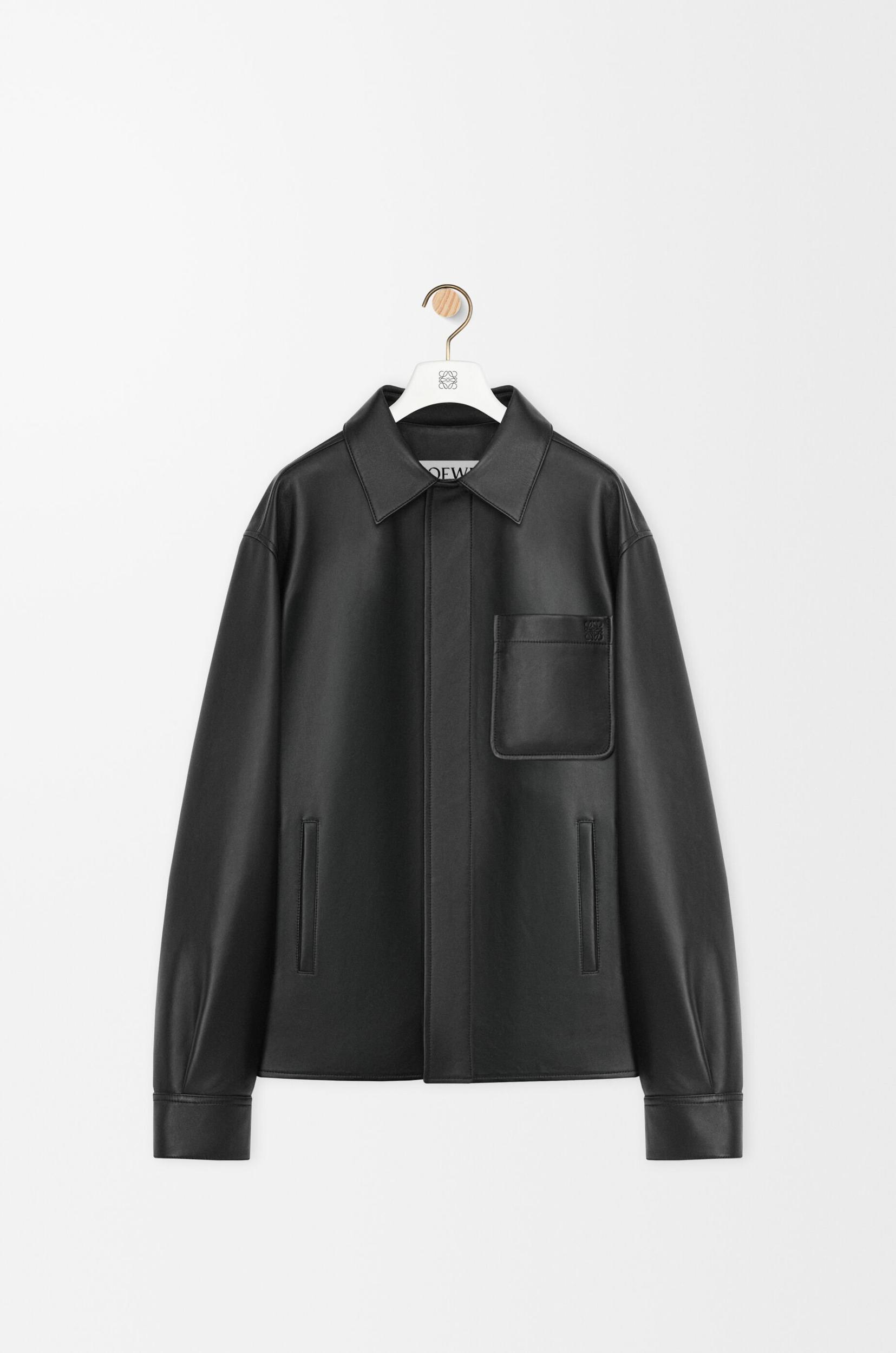 Overshirt in nappa lambskin Product Image