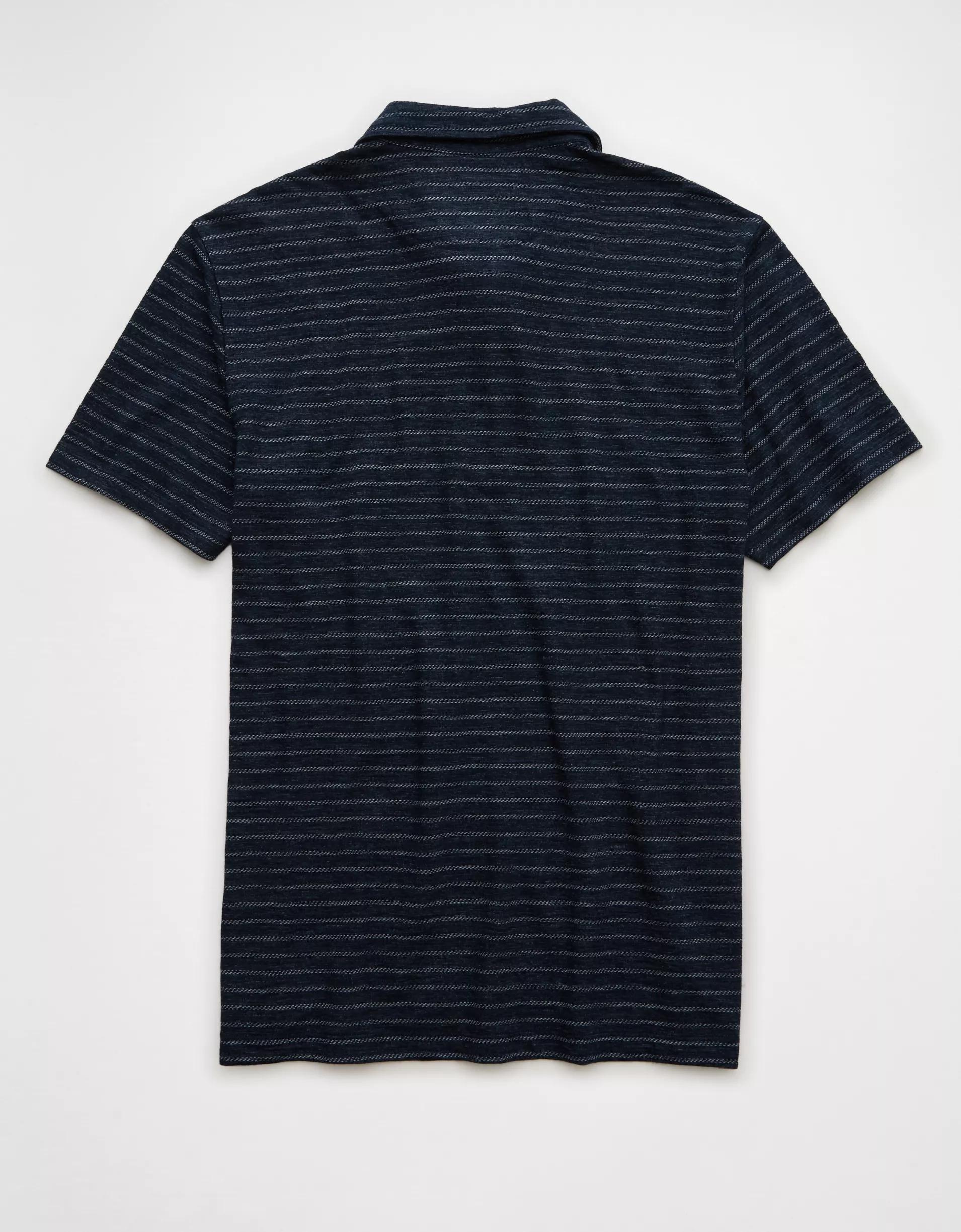 AE Jersey Striped Polo Shirt Product Image