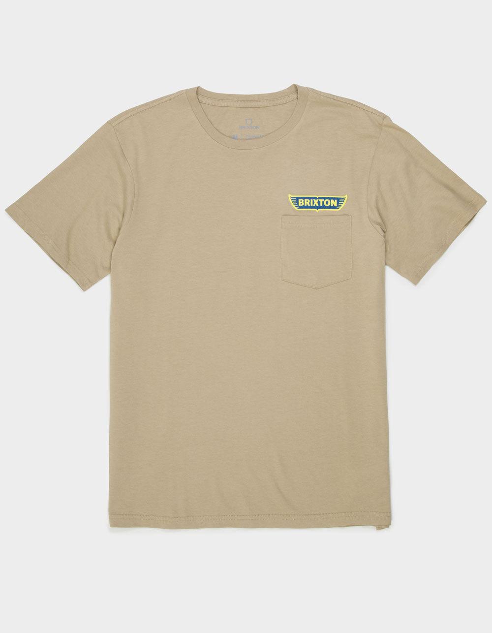 BRIXTON Graves Mens Pocket Tee - OATMEAL Product Image