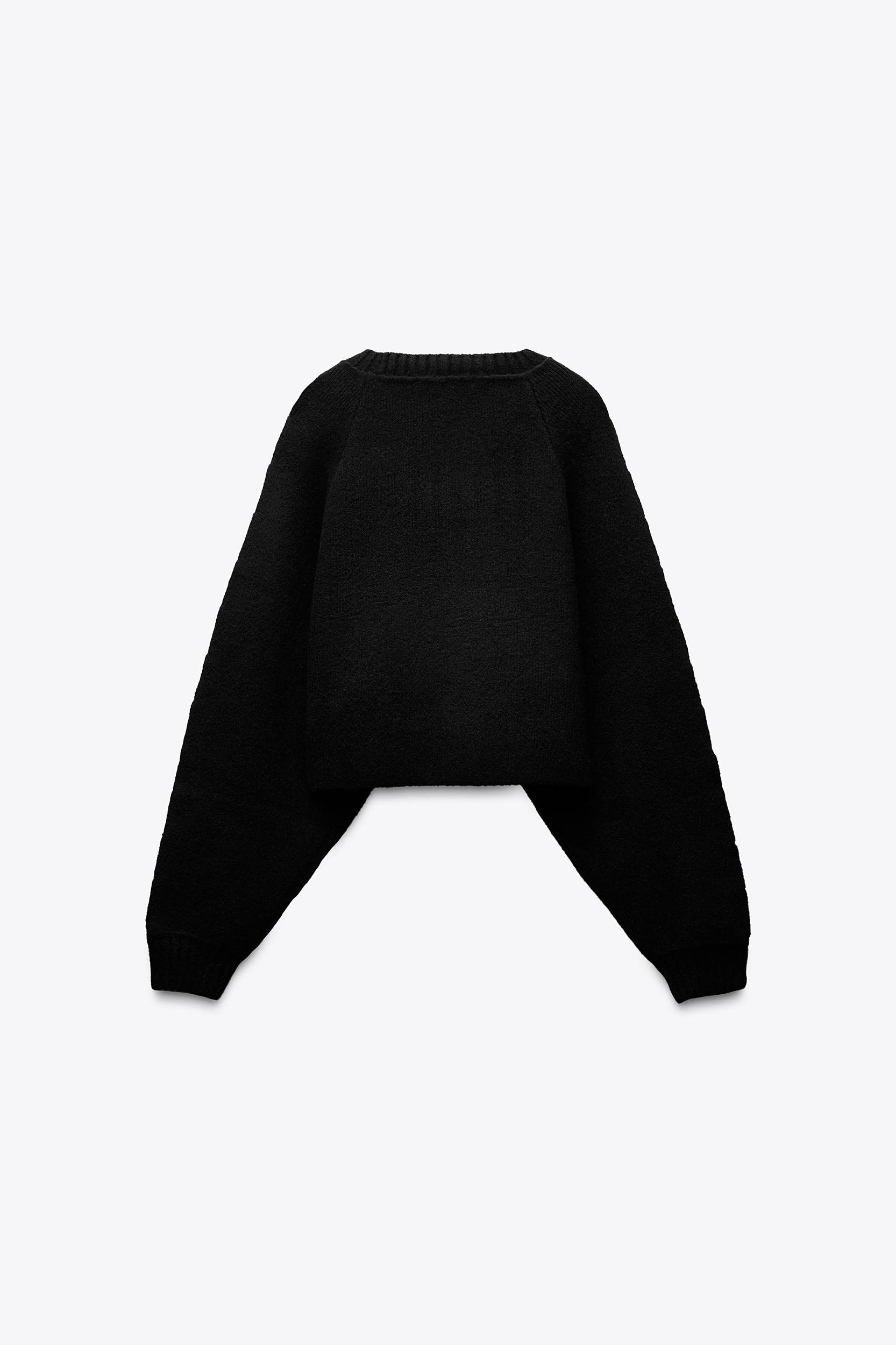 BOBBLE SLEEVE KNIT SWEATER Product Image