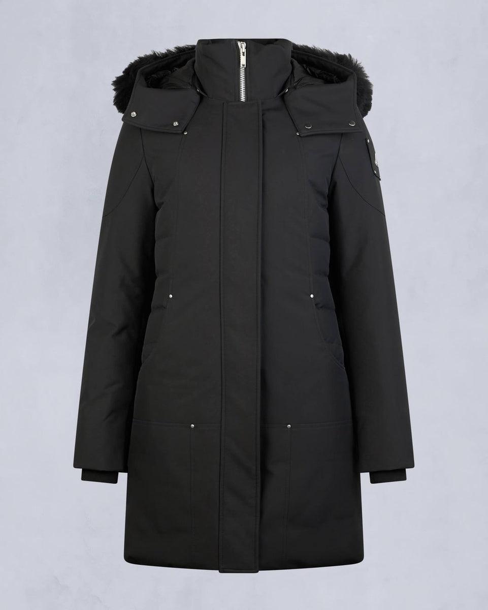 Moose Knuckles Womens Cloud Parka in Black with Black Shearling Product Image