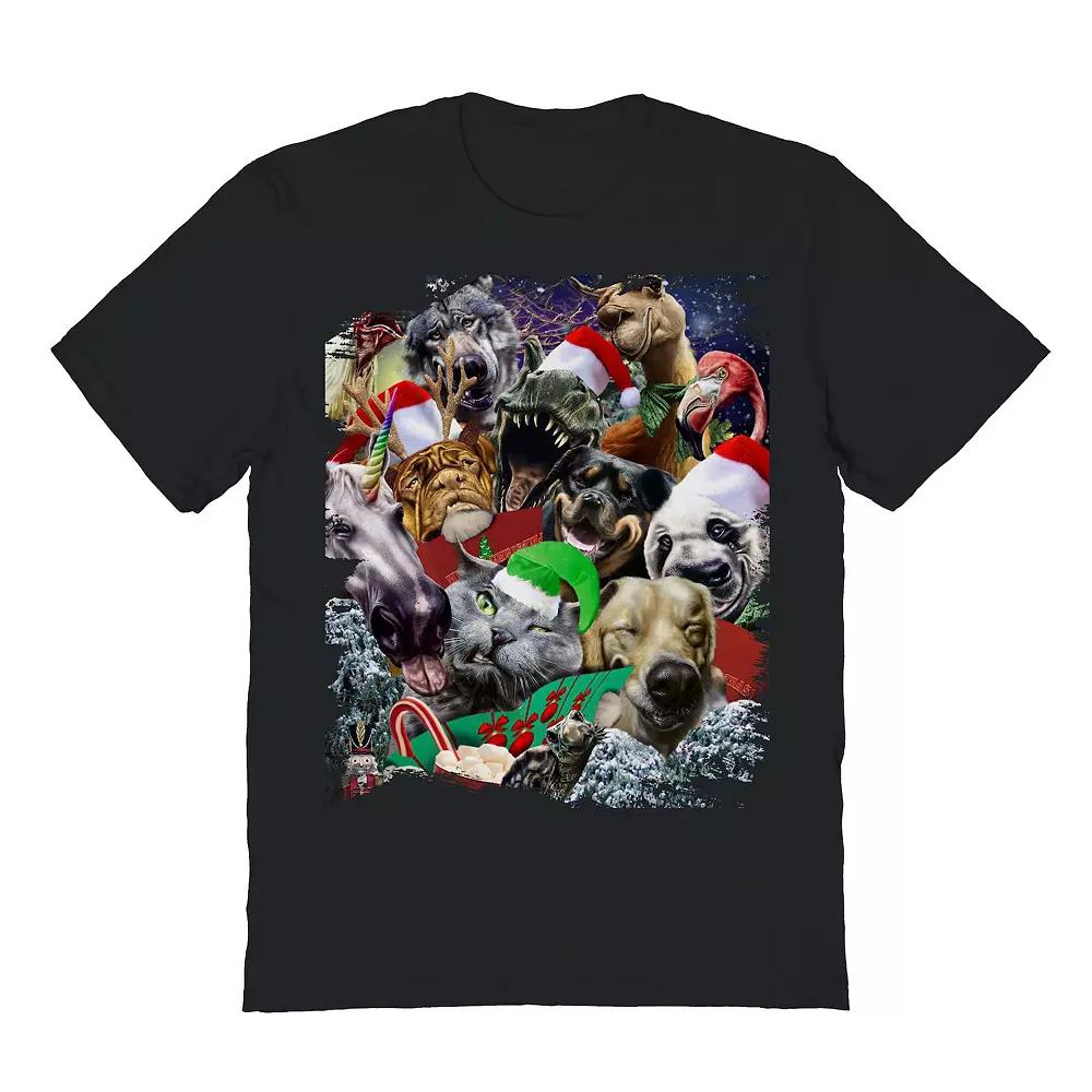 Men's Carolers Christmas Graphic Tee, Size: Large, Black Product Image