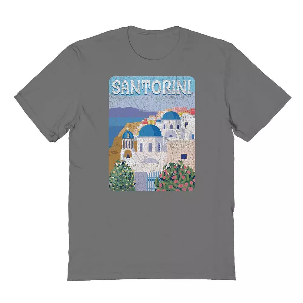 Men's COLAB89 by Threadless Santorini Graphic Tee, Size: XXL, Grey Product Image