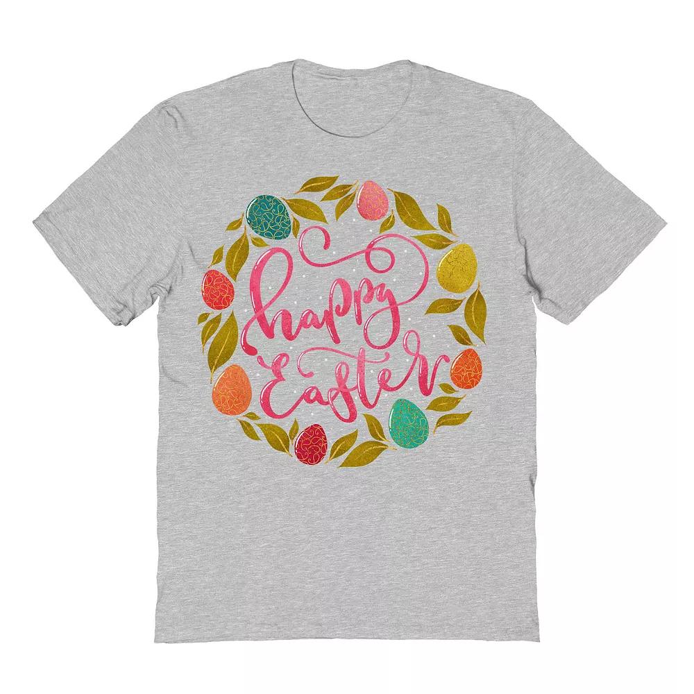 Men's Happy Easter Wreath Graphic Tee, Size: XXL, Sport Gray Product Image